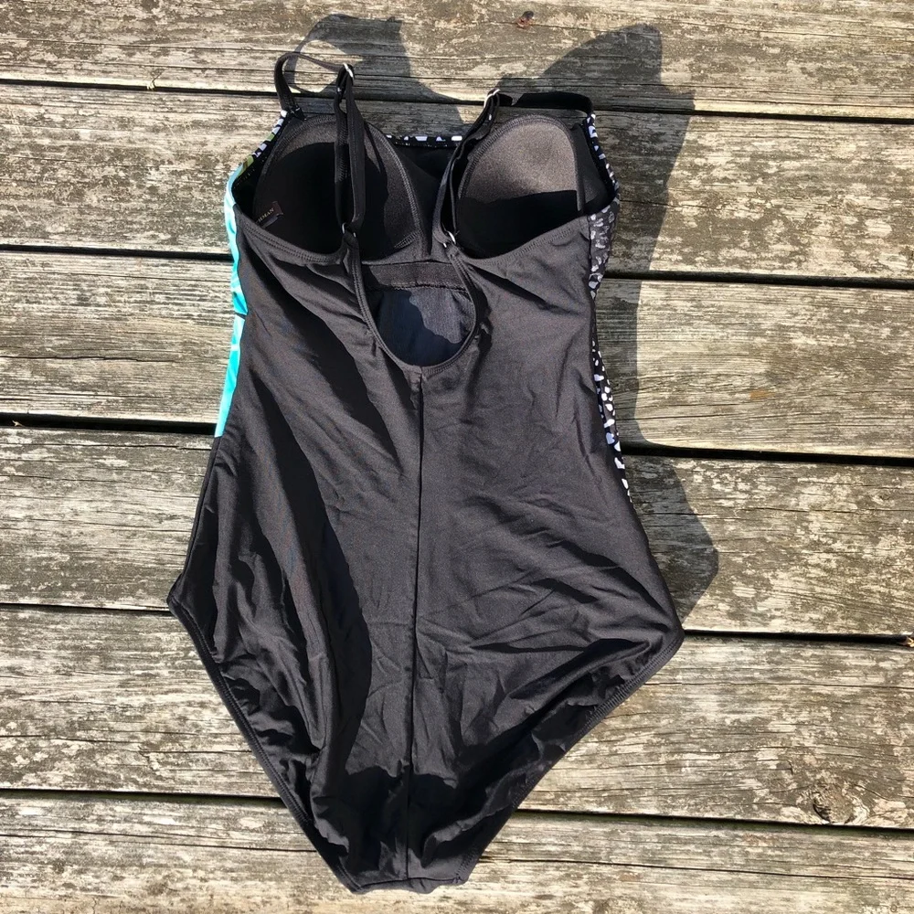 - Dana Buchman Sz 14 Leopard/Floral Print Maillot! LIKE NEW!